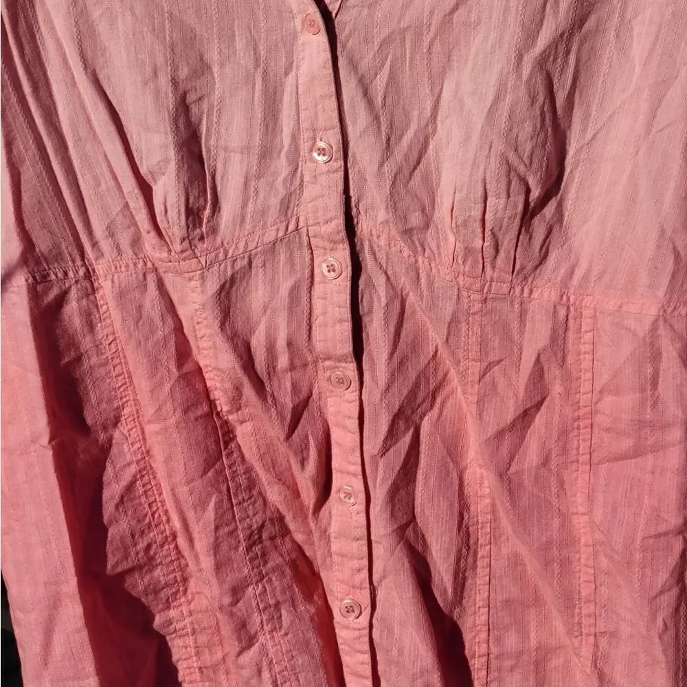 Pink Button Down Top - Picture 3 of 9
